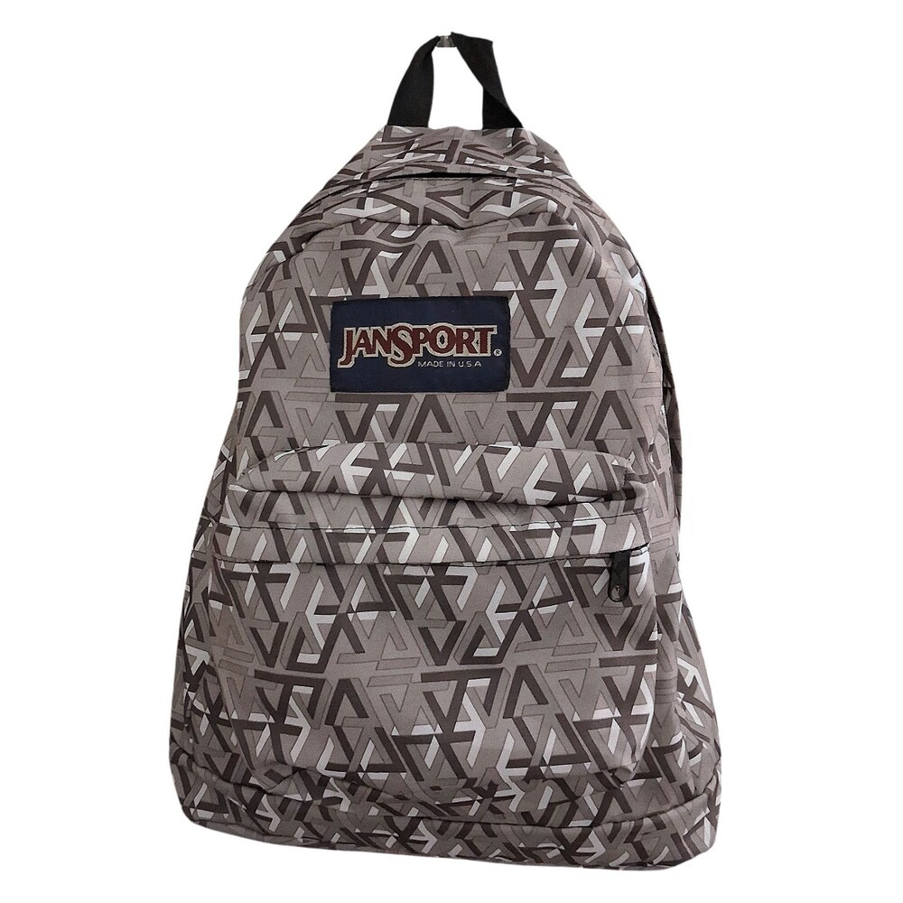 Vintage JanSport Backpack Bookbag Rip-Stop Nylon Made in USA (Replaced Zippers)